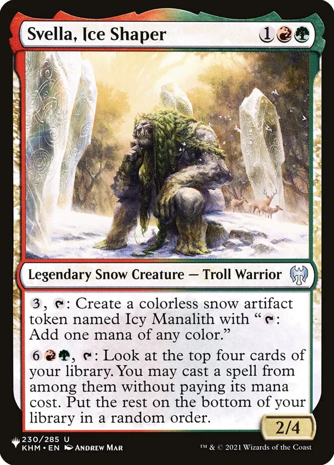 2020 The List Svella, Ice Shaper #KHM-230 uncommon card image