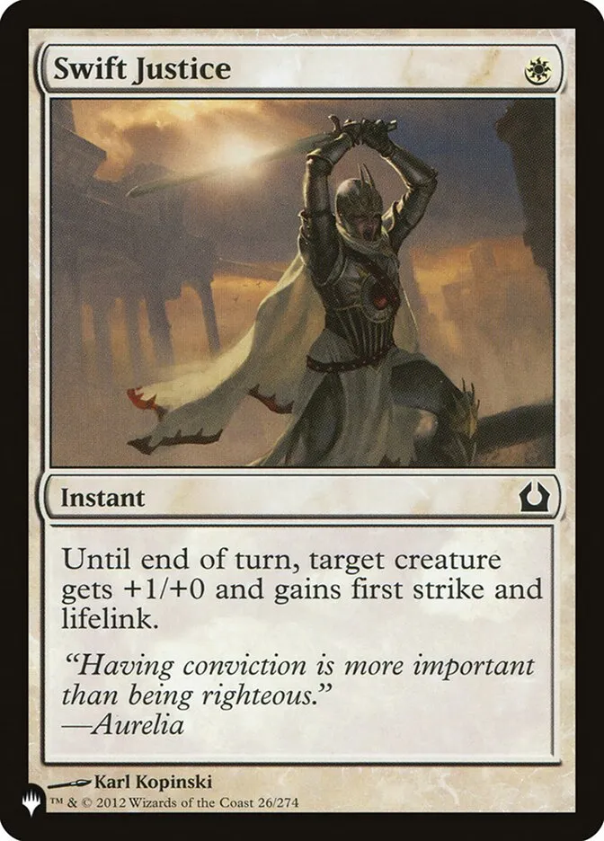 2020 The List Swift Justice #RTR-26 common card image