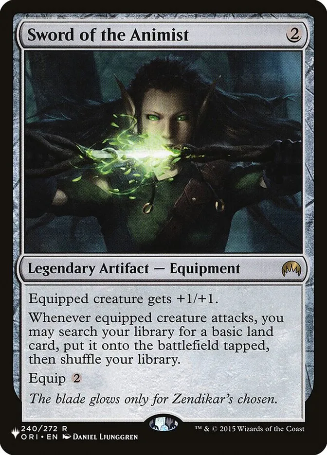 2020 The List Sword of the Animist #ORI-240 rare card image