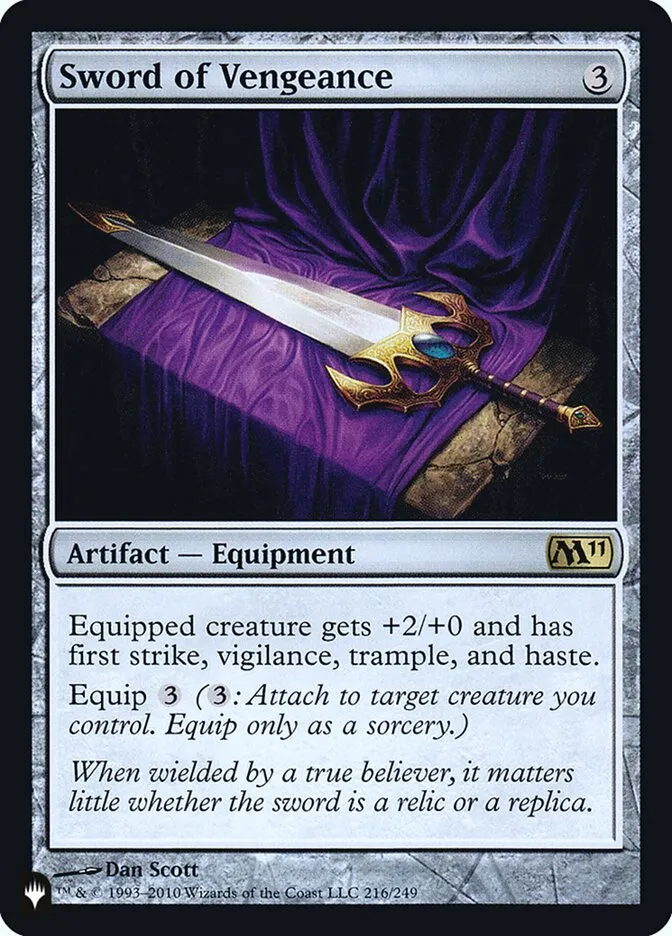 2020 The List Sword of Vengeance #M11-216 rare card image