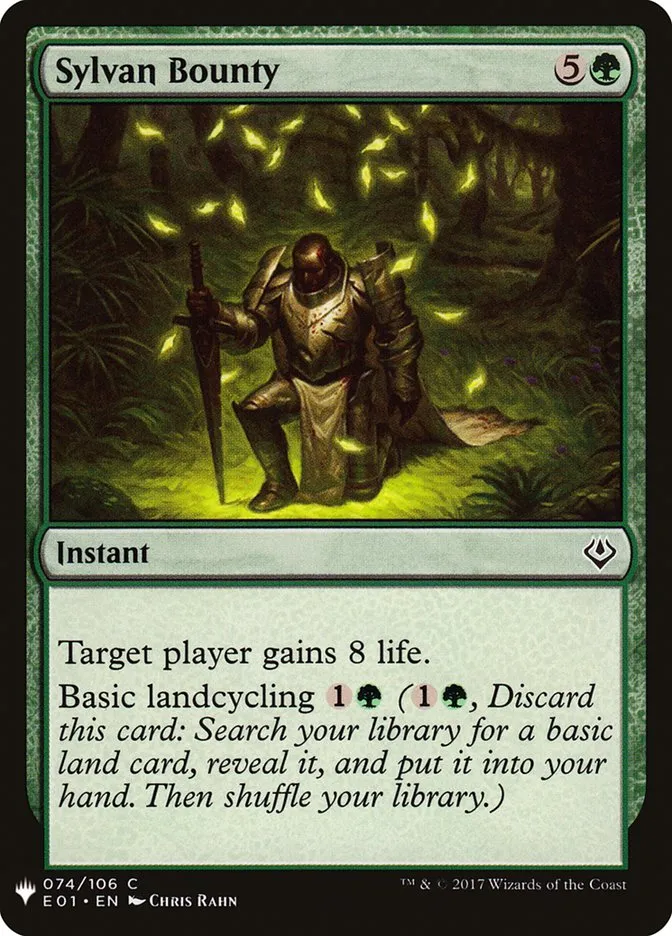2020 The List Sylvan Bounty common #E01-74 common card image
