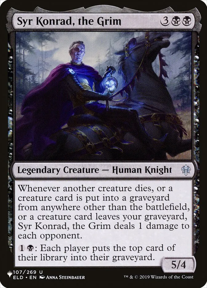 2020 The List Syr Konrad, the Grim #ELD-107 uncommon card image