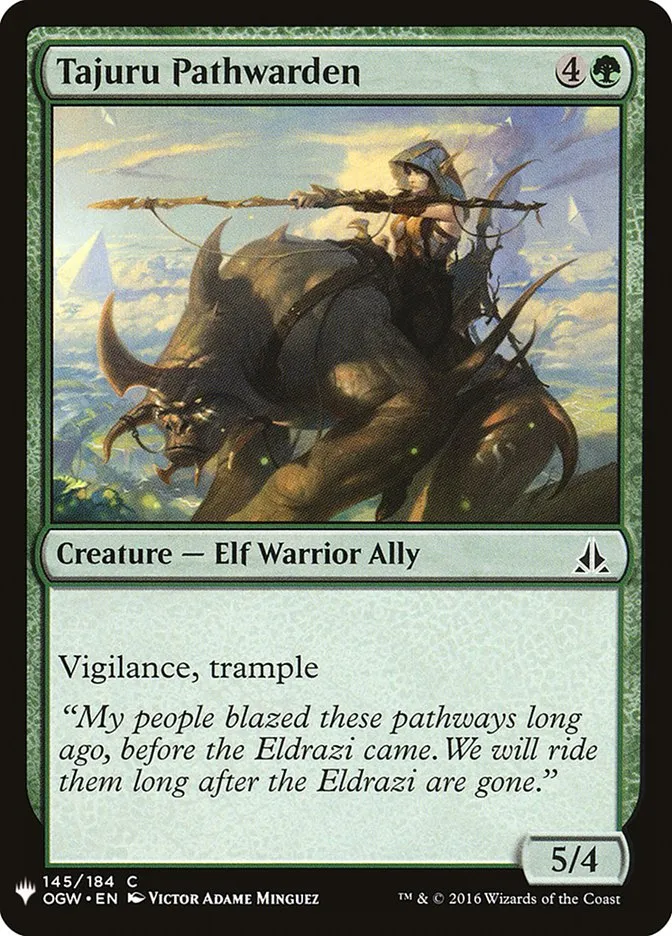 2020 The List Tajuru Pathwarden #OGW-145 common card image