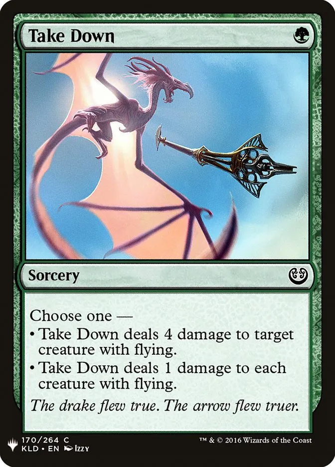 2020 The List Take Down common #KLD-170 common card image