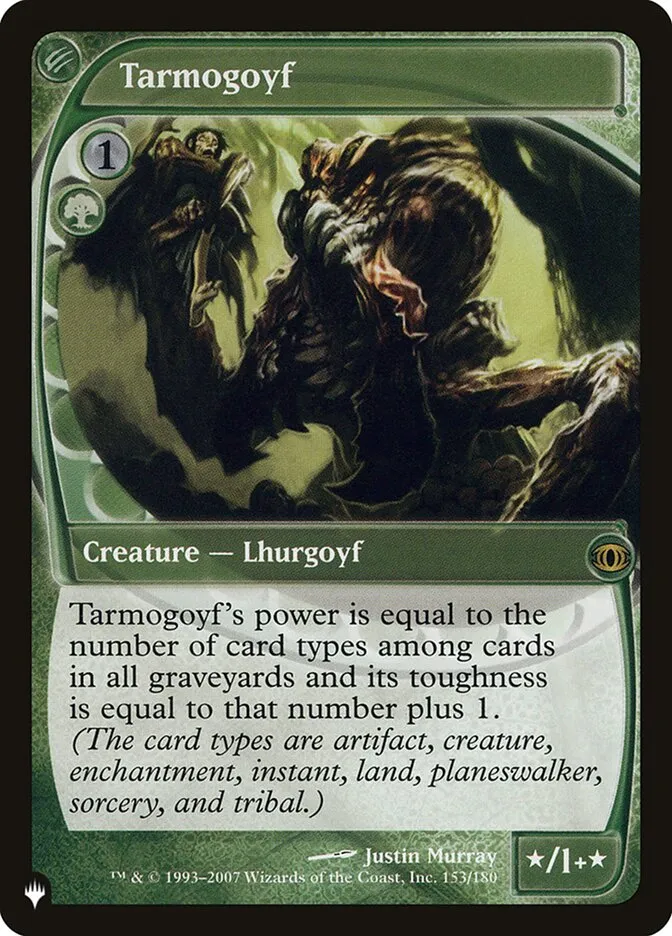 2020 The List Tarmogoyf #FUT-153 rare card image