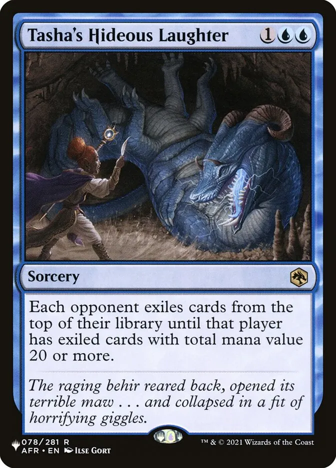 2020 The List Tasha's Hideous Laughter #AFR-78 rare card image