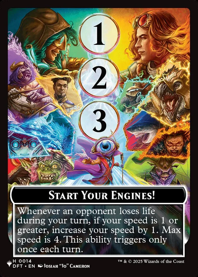 2020 The List Start Your Engines! // Max Speed #TDFT-14 common card image