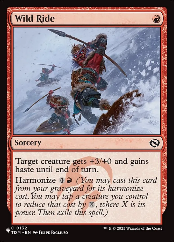 2020 The List Wild Ride #TDM-132 common card image