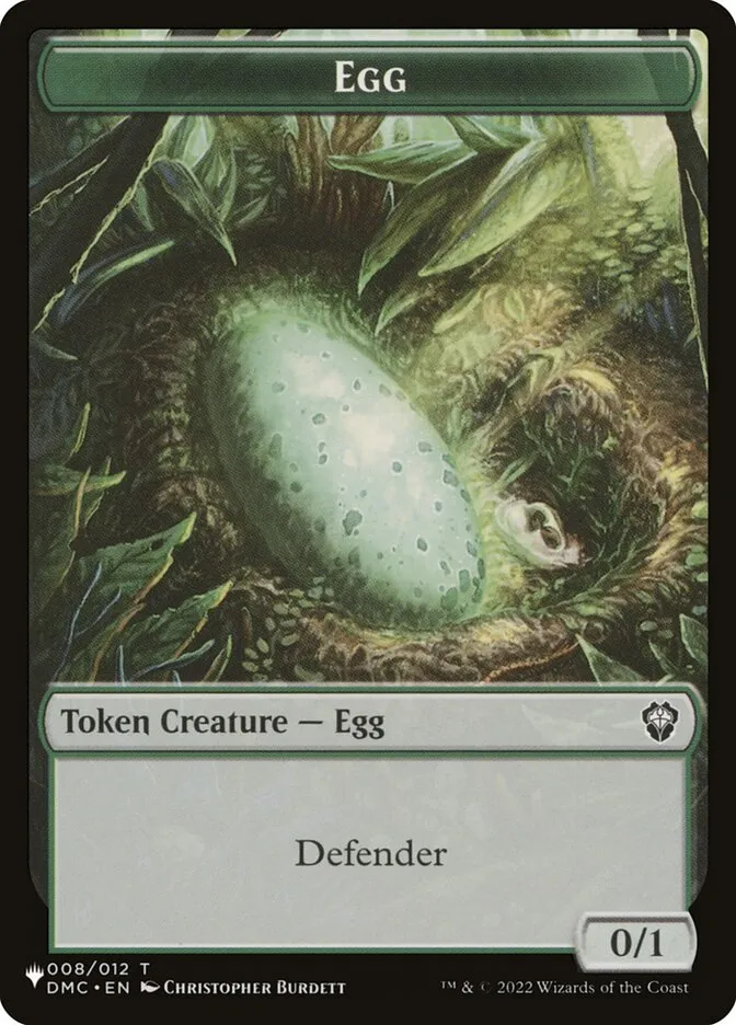 2020 The List Egg common #TDMC-8 common card image
