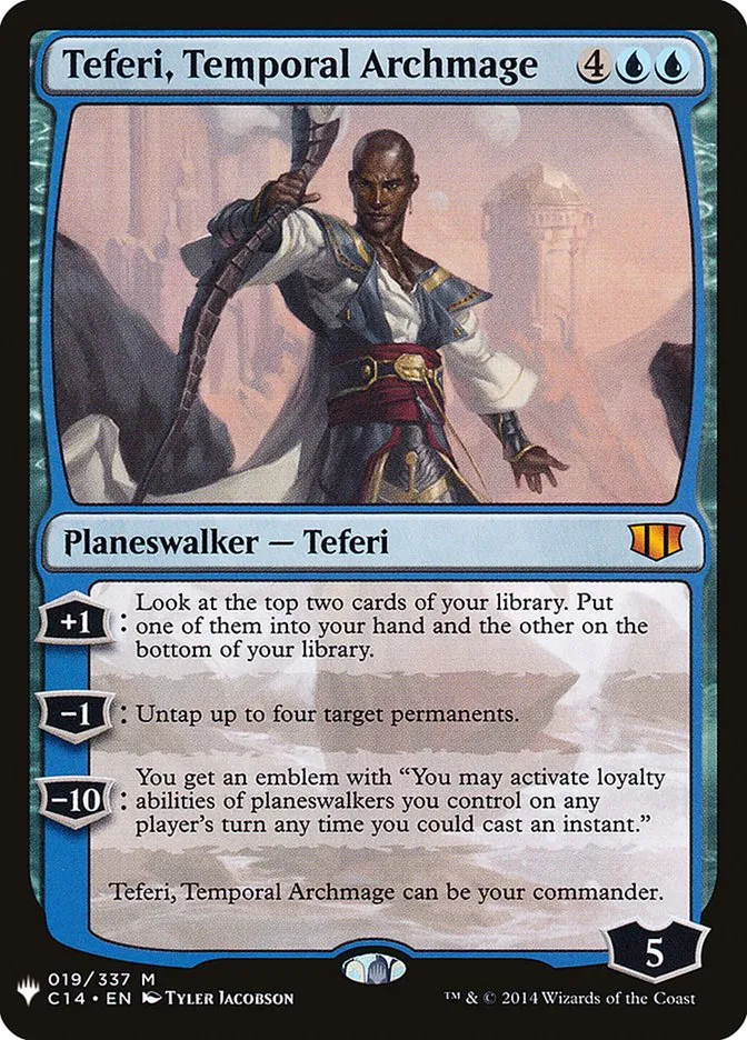 2020 The List Teferi, Temporal Archmage #C14-19 mythic card image