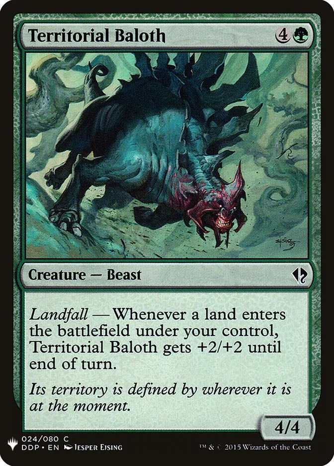 2020 The List Territorial Baloth #DDP-24 common card image