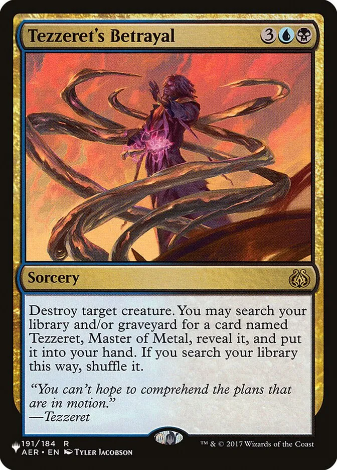 2020 The List Tezzeret's Betrayal #AER-191 rare card image