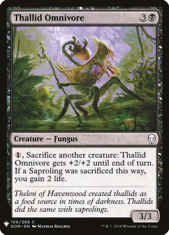 2020 The List Thallid Omnivore #DOM-106 common card image