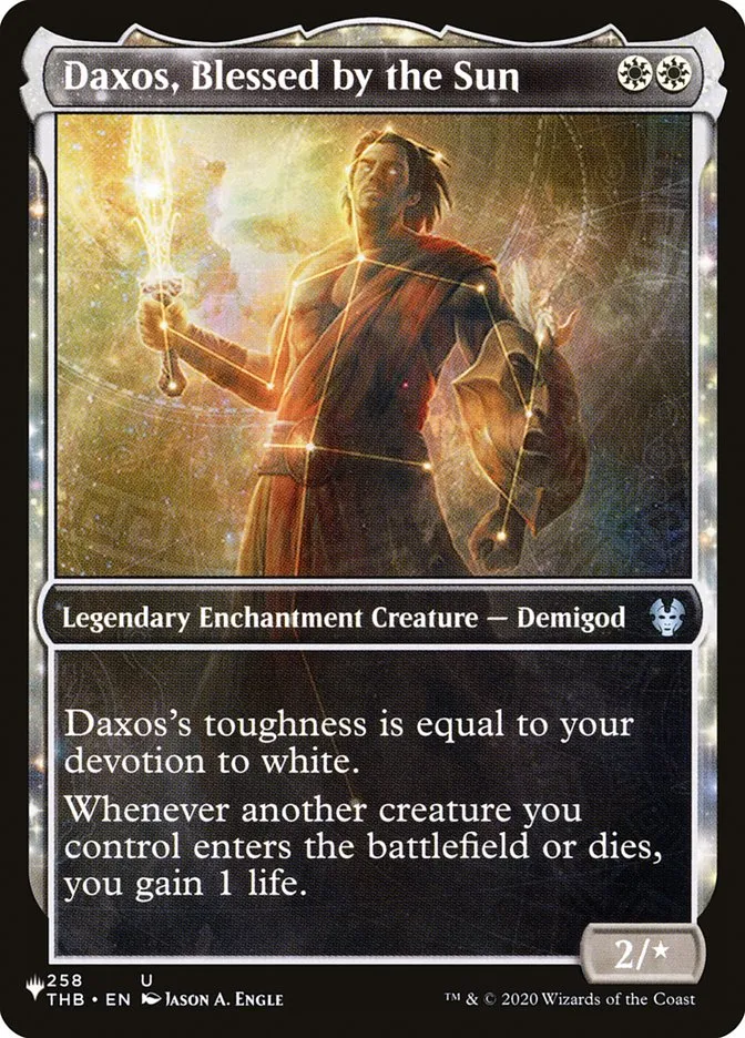 2020 The List Daxos, Blessed by the Sun #THB-258 uncommon card image