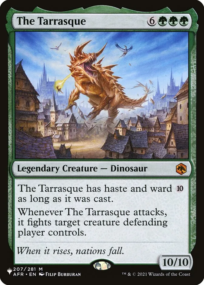 2020 The List The Tarrasque #AFR-207 mythic card image