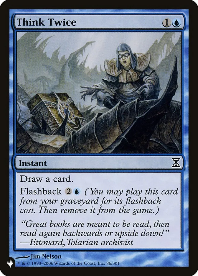 2020 The List Think Twice common #TSP-86 common card image