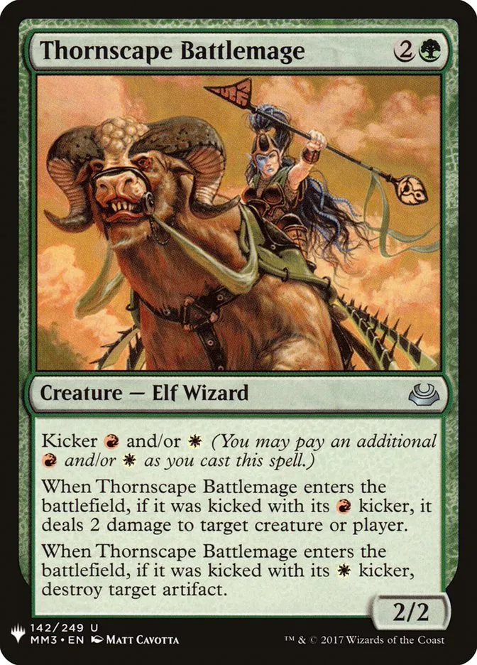 2020 The List Thornscape Battlemage #MM3-142 uncommon card image