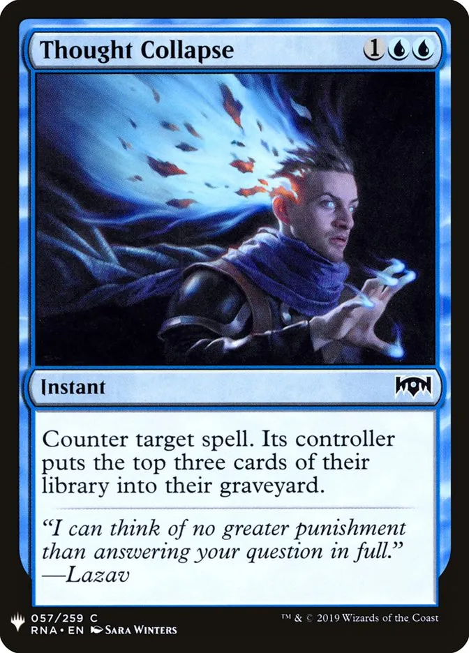 2020 The List Thought Collapse common #RNA-57 common card image