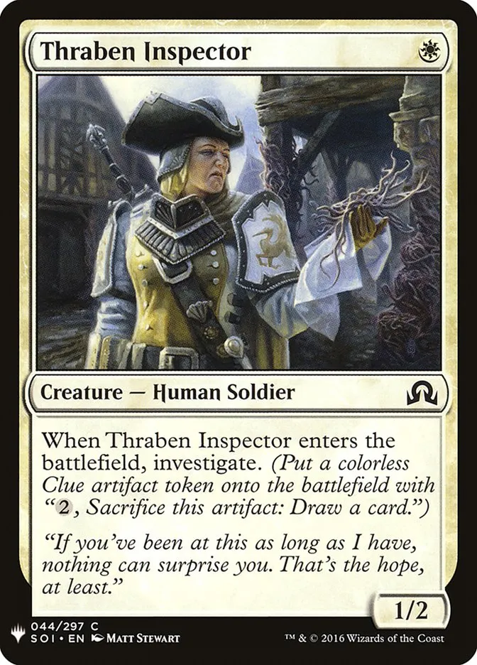 2020 The List Thraben Inspector common #SOI-44 common card image