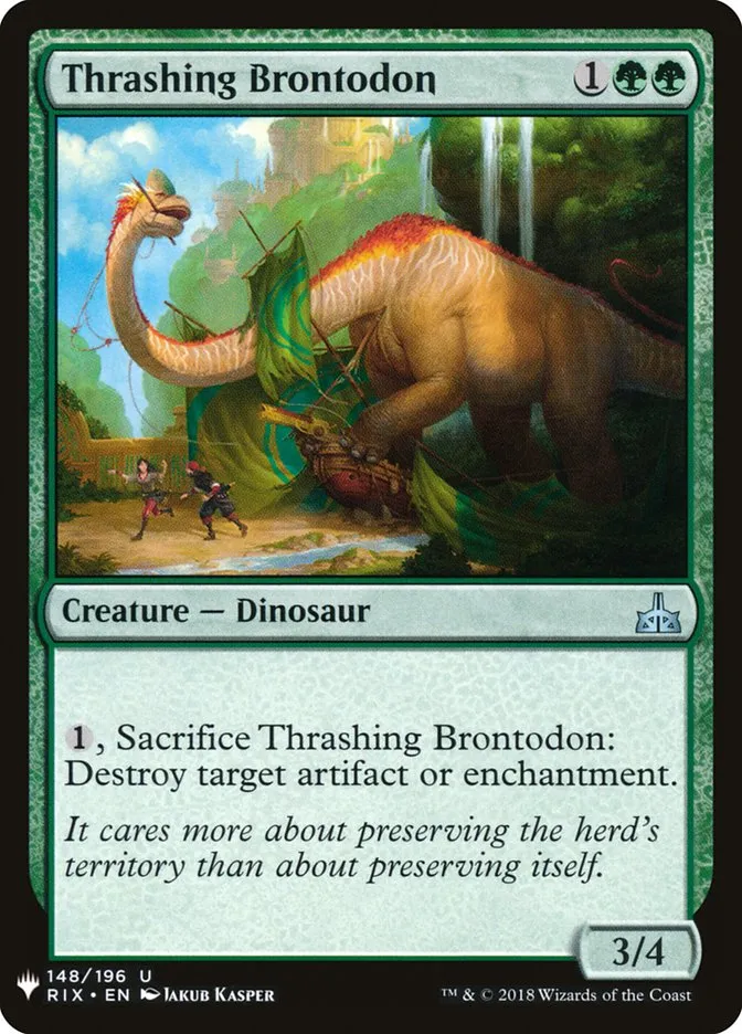 2020 The List Thrashing Brontodon #RIX-148 uncommon card image