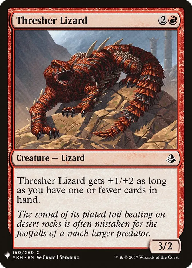 2020 The List Thresher Lizard common #AKH-150 common card image