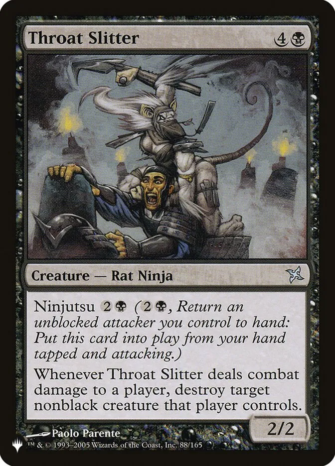 2020 The List Throat Slitter #BOK-88 uncommon card image