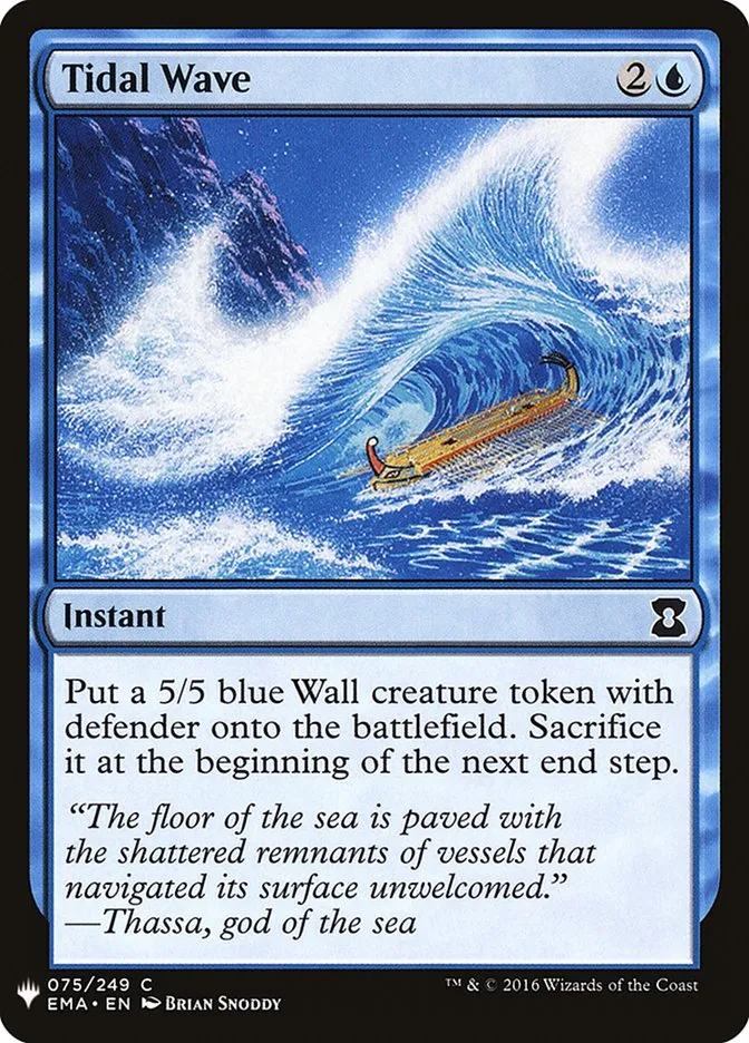 2020 The List Tidal Wave common #EMA-75 common card image