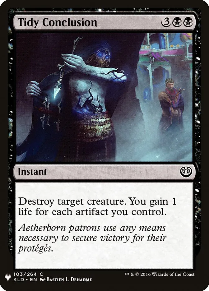 2020 The List Tidy Conclusion common #KLD-103 common card image