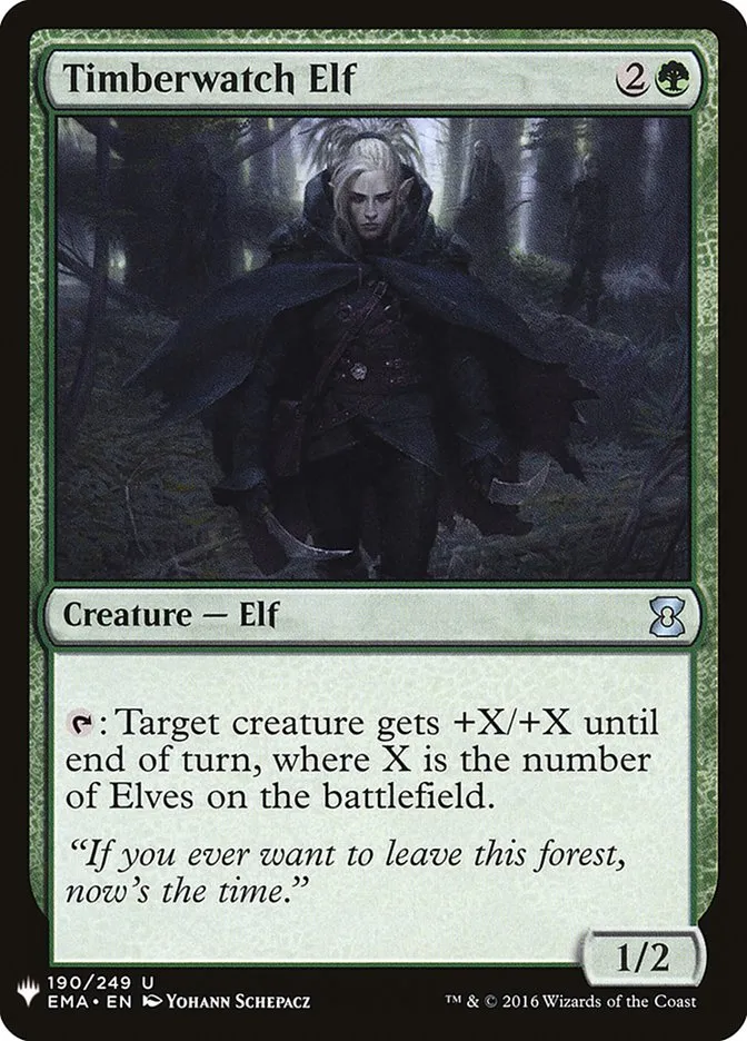 2020 The List Timberwatch Elf #EMA-190 uncommon card image