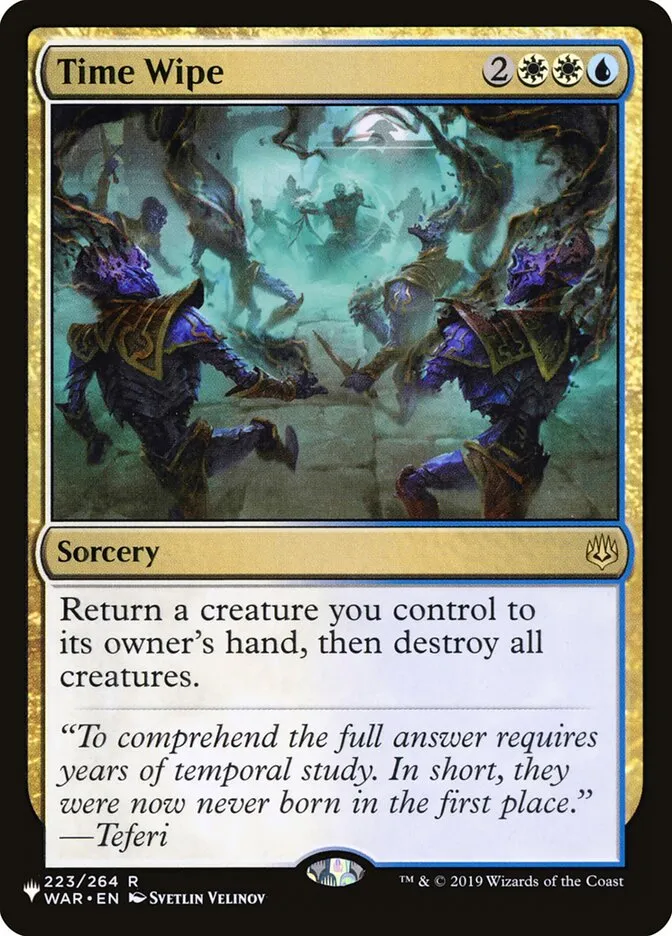 2020 The List Time Wipe #WAR-223 rare card image