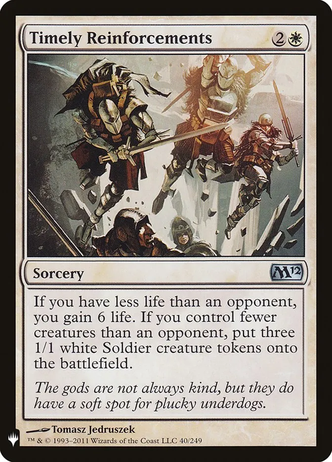 2020 The List Timely Reinforcements #M12-40 uncommon card image