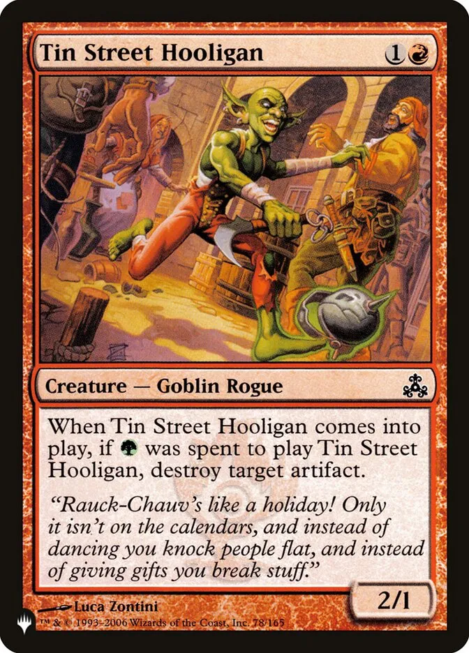 2020 The List Tin Street Hooligan #GPT-78 common card image