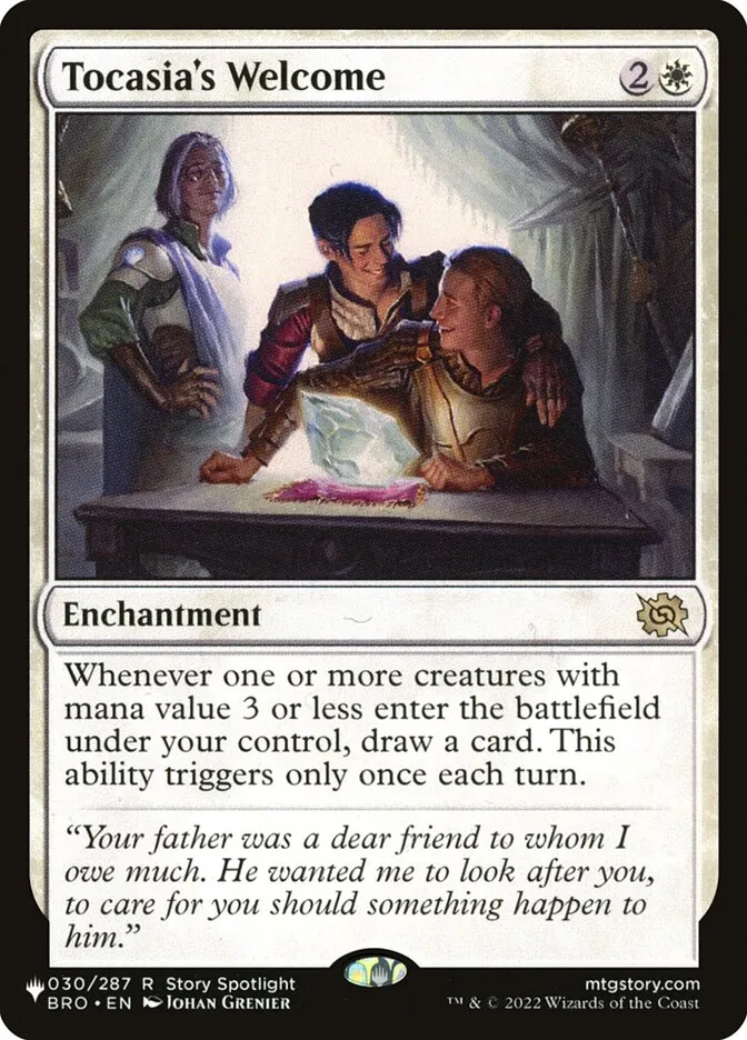2020 The List Tocasia's Welcome #BRO-30 rare card image