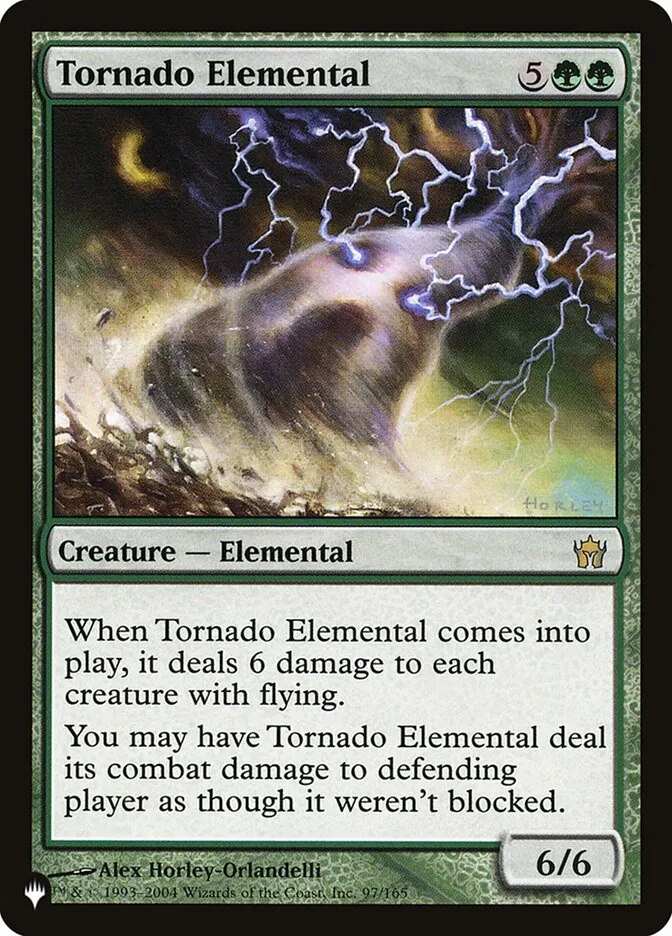 2020 The List Tornado Elemental rare #5DN-97 rare card image