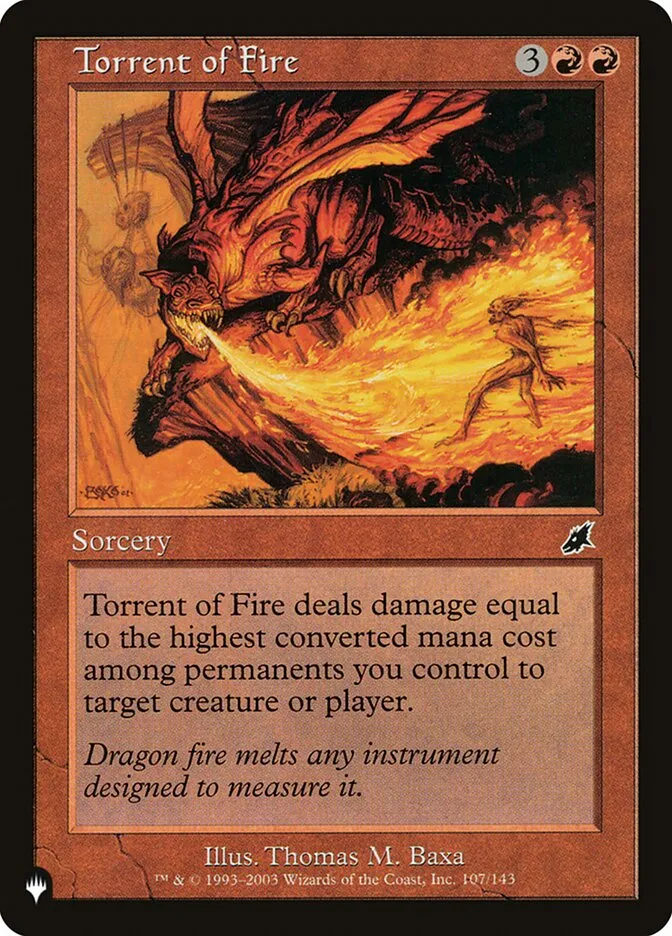 2020 The List Torrent of Fire #SCG-107 common card image