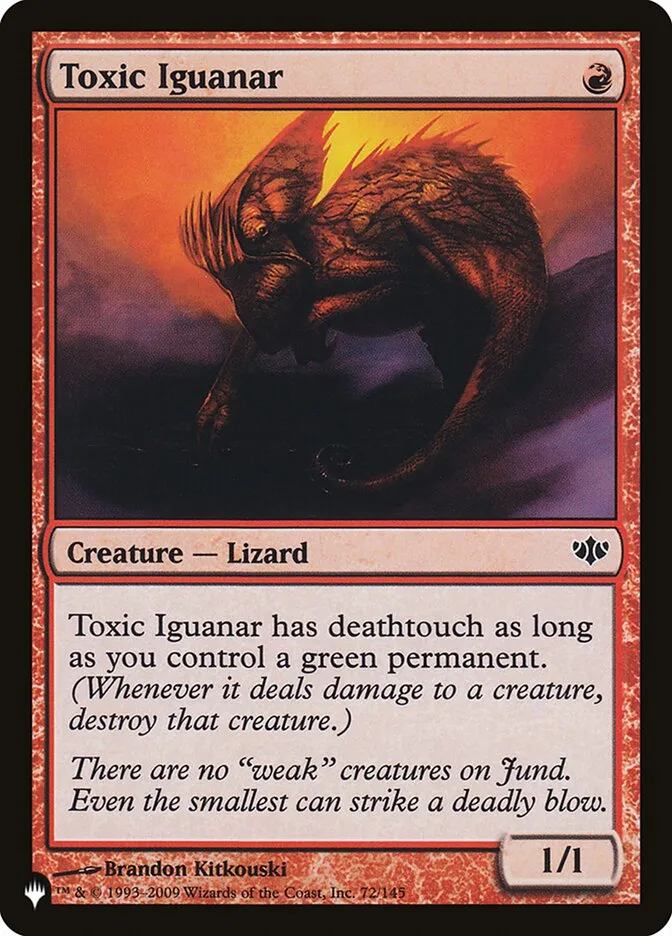 2020 The List Toxic Iguanar #CON-72 common card image