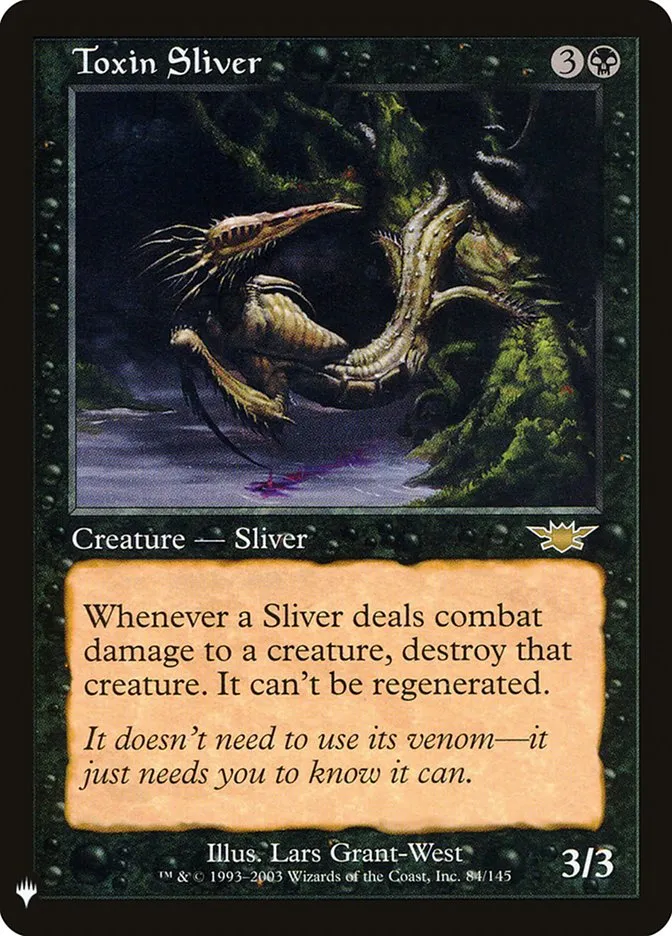 2020 The List Toxin Sliver #LGN-84 rare card image