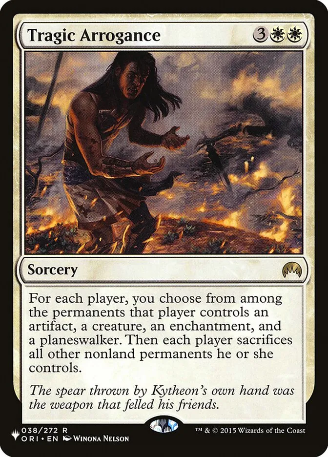 2020 The List Tragic Arrogance #ORI-38 rare card image