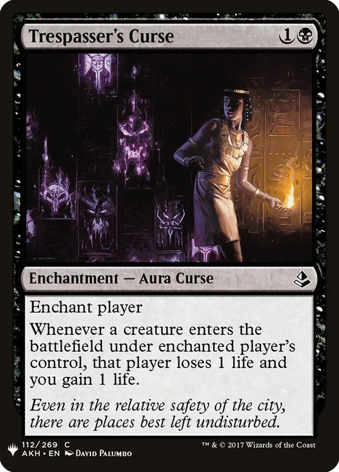 2020 The List Trespasser's Curse #AKH-112 common card image