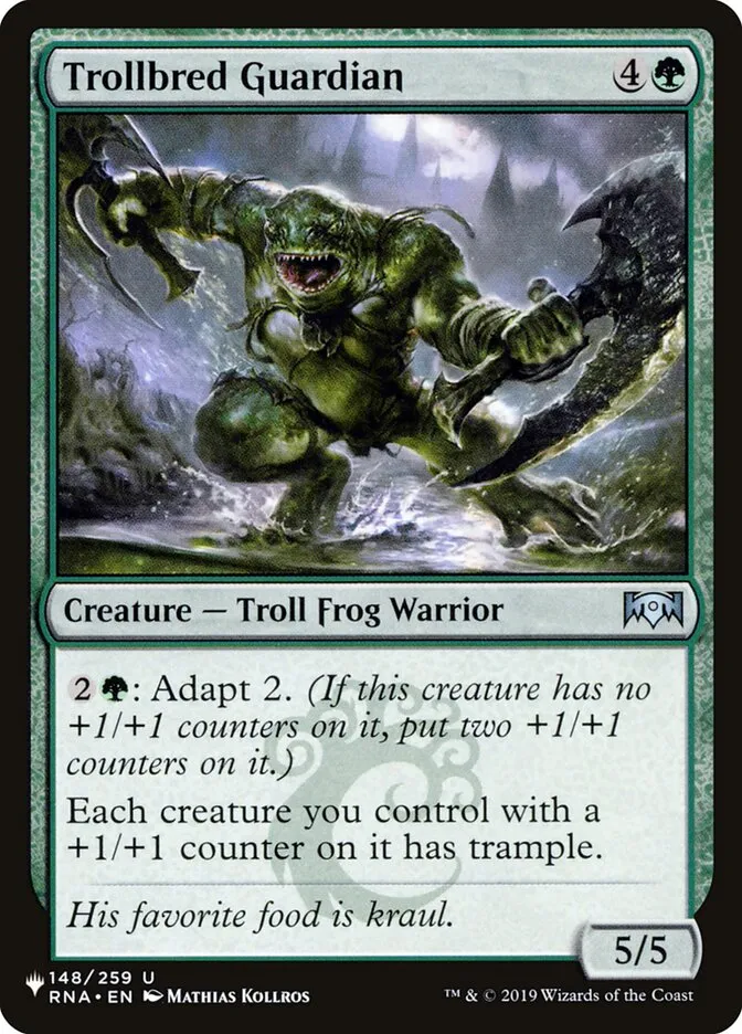 2020 The List Trollbred Guardian #RNA-148 uncommon card image