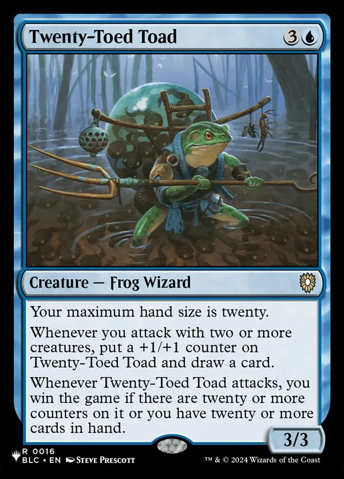 2020 The List Twenty-Toed Toad rare #BLC-16 rare card image