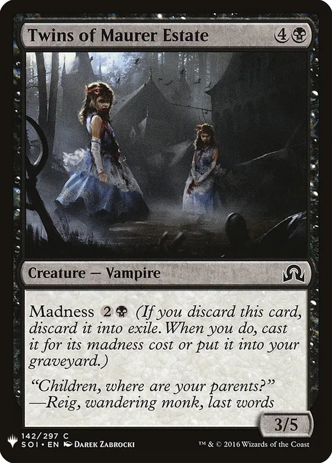 2020 The List Twins of Maurer Estate #SOI-142 common card image
