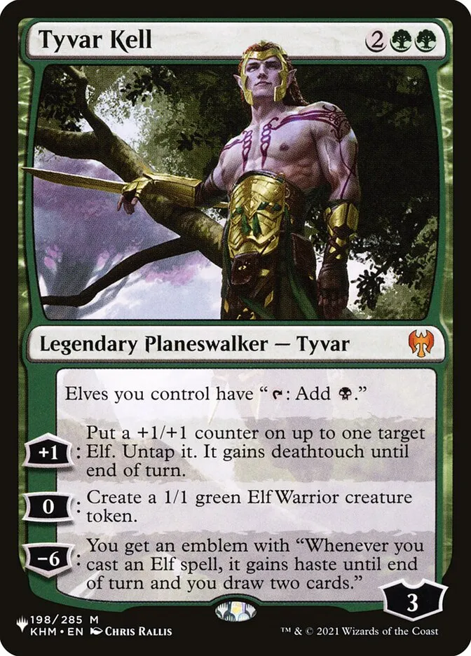 2020 The List Tyvar Kell mythic #KHM-198 mythic card image