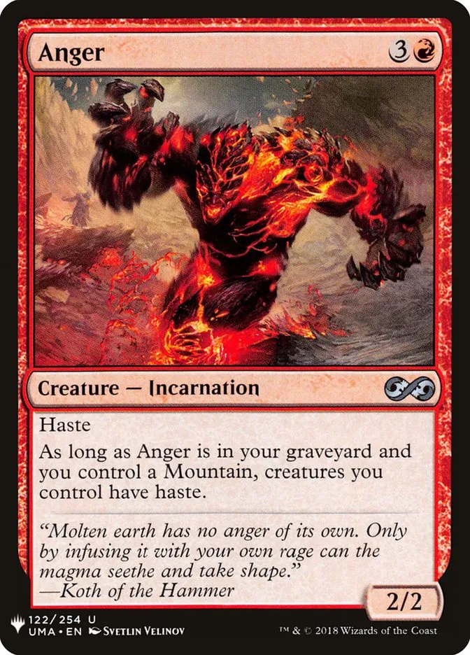 2020 The List Anger uncommon #UMA-122 uncommon card image