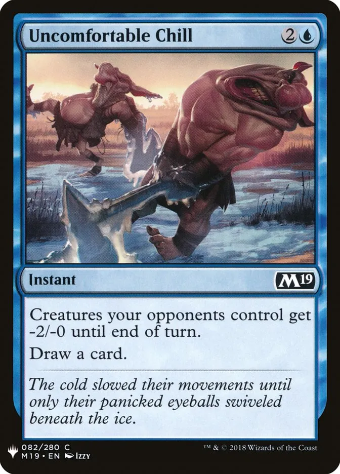 2020 The List Uncomfortable Chill #M19-82 common card image