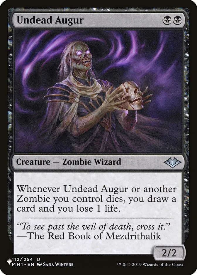 2020 The List Undead Augur #MH1-112 uncommon card image