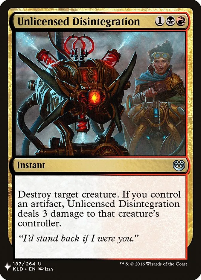 2020 The List Unlicensed Disintegration #KLD-187 uncommon card image