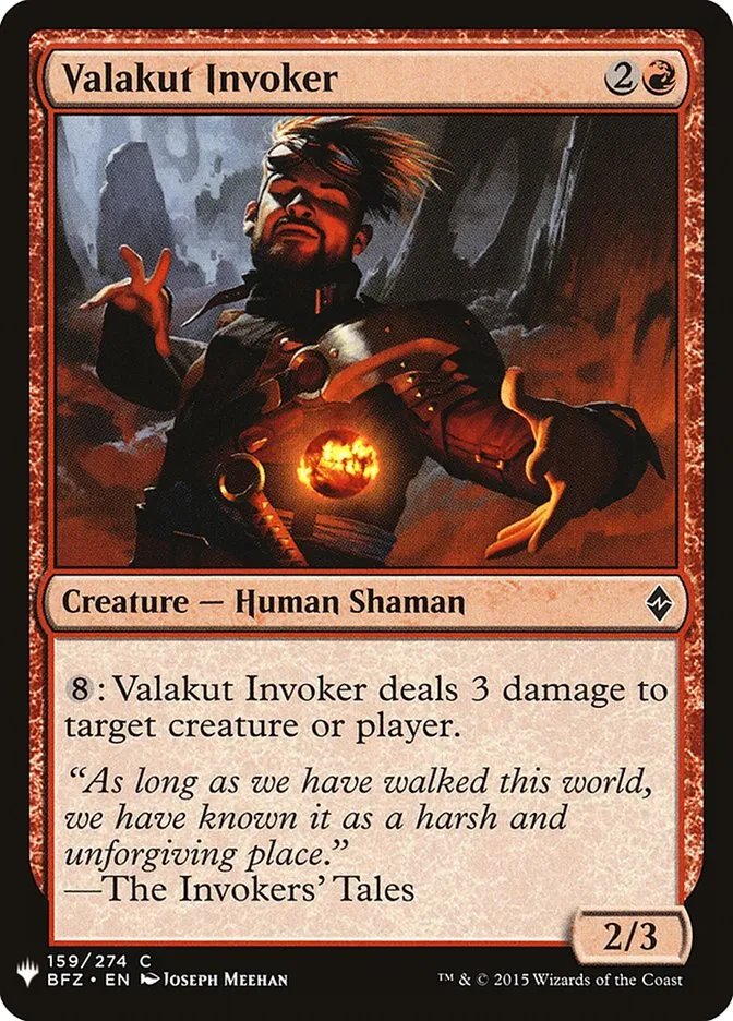 2020 The List Valakut Invoker #BFZ-159 common card image