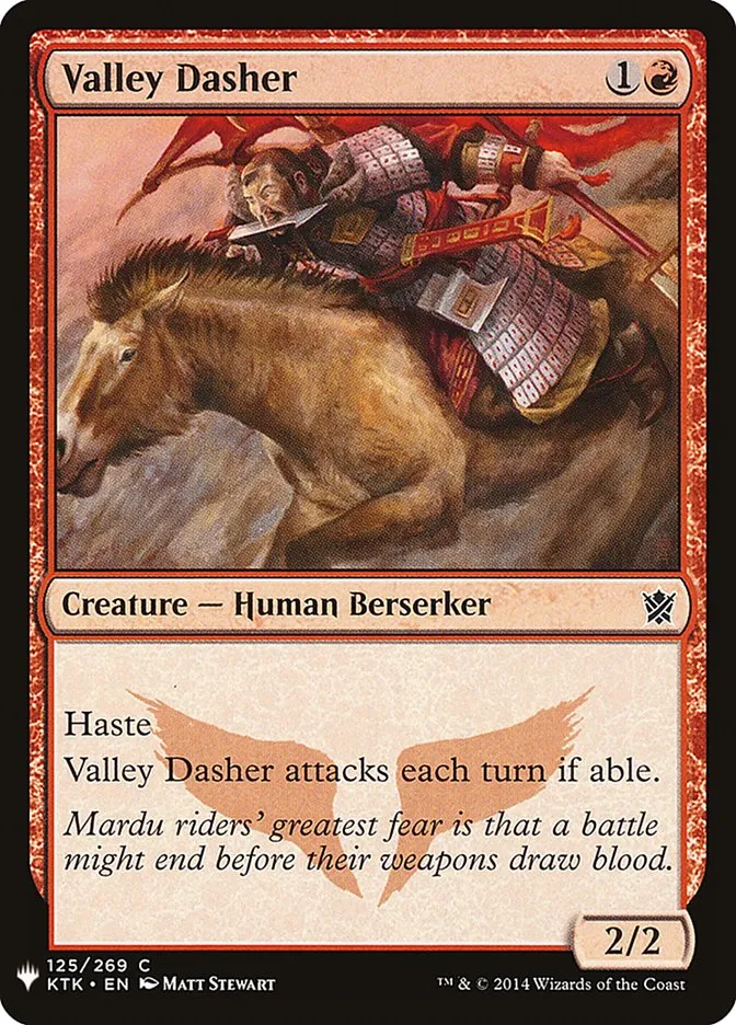 2020 The List Valley Dasher common #KTK-125 common card image