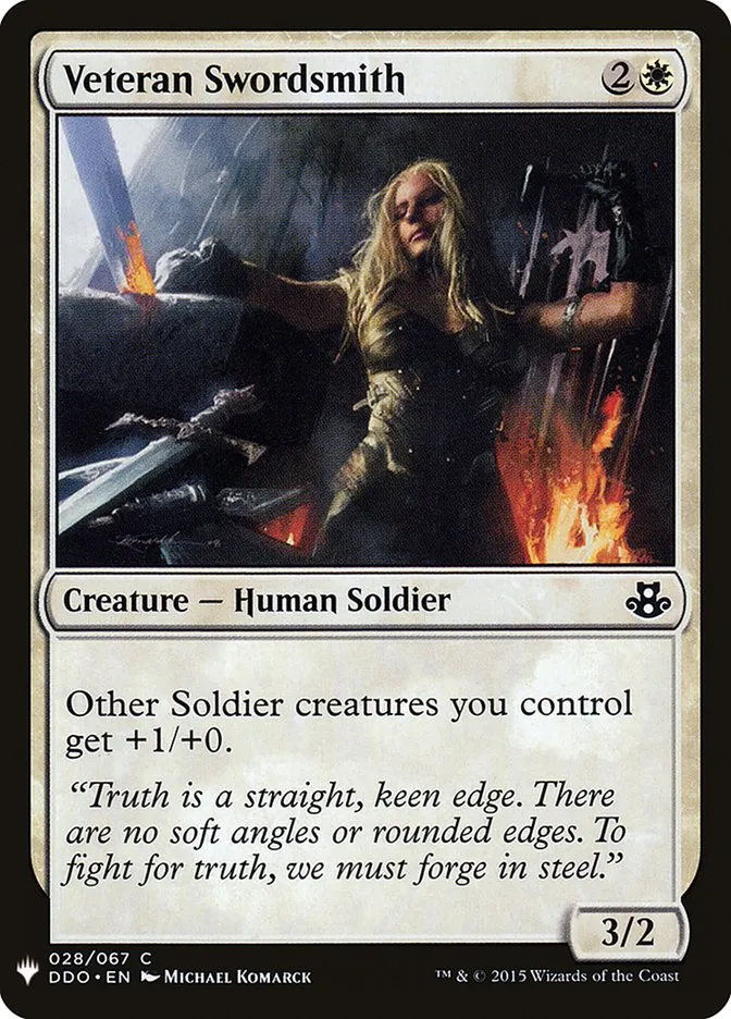 2020 The List Veteran Swordsmith #DDO-28 common card image